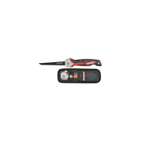 Sierra con ranura, cuchillo plegable + funda. Características: hoja plegable de 130 mm, dentado de 8 TPI