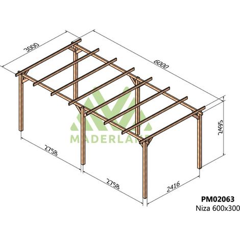 Cochera de Madera Niza (Maderland) - 600 x 300 cm