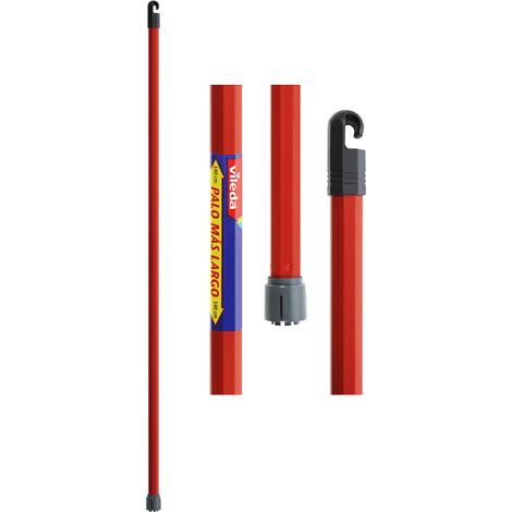 PALO PARA FREGONA CON ENGANCHE MONOCLICK ROJO 140cm 112139 VILEDA