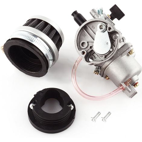 Carburateur avec filtre à air, kit cylindre-piston moteur, carburateur avec joint de bougie d'allumage pour moto tout-terrain 47cc 49cc, moteur boxer, moto, kart, scooter ATV (1/4)
