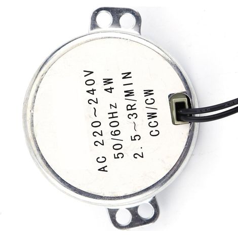 Moteur Synchrone Électrique 220-240 V AC Motoréducteur 4 W CW CCW Moteur À Vitesse Réduite 2,5 3 Tours Minute Pour Applications Multiples Moteur De Précision Pour Utilisations Variées (1/5)