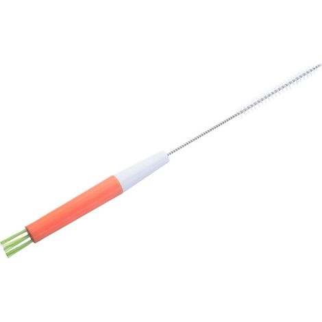 Brosse de nettoyage de paille à boire, poils en Nylon, Tube Flexible en acier inoxydable pour tasses et bouteilles (1/5)