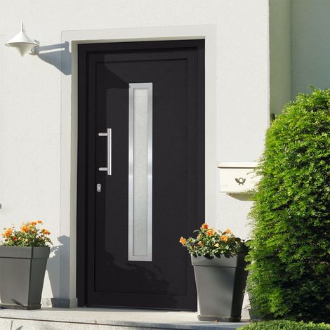 Porte d'entrée anthracite 108x208 cm