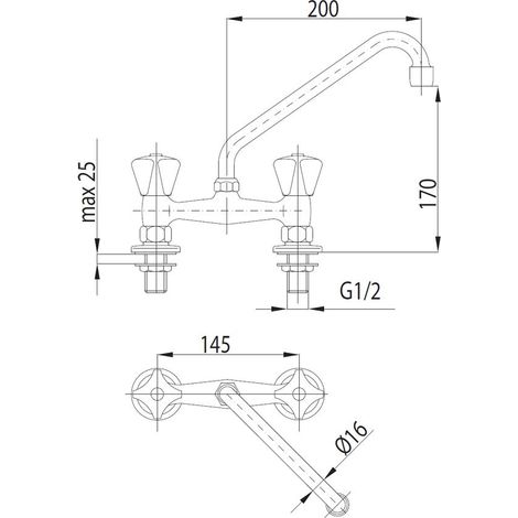 Grifo de lavabo elegante KFA Standard modelo cromado