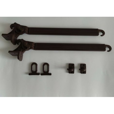 Braccetti Tende da Sole in Alluminio 50 cm Coppia Kit con Occhioli e Ganci Vari Colori (1/5)