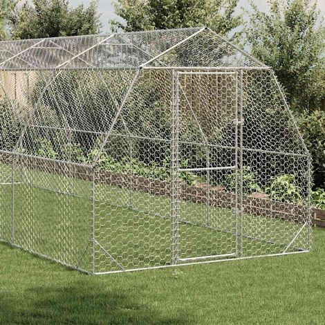 Maison Exclusive - Hühnerstall 2,5x8x2,25 m Verzinkter Stahl
