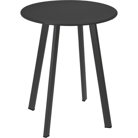Table ronde en métal, gris mat, 40 cm (1/5)