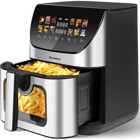 Friteuse à Air Chaud XXL 8,5 L avec Fenêtre, Écran Couleur, 12 Programmes, 1800 W, Noir (1/5)