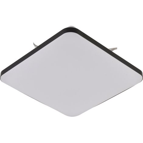 Plafonnier carré Babilon 33cm LED 18W 4000K noir LP (1/5)