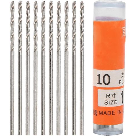 Foret hélicoïdal de 1,0 mm en acier rapide à queue droite pour perles, accessoire de perçage (1/5)