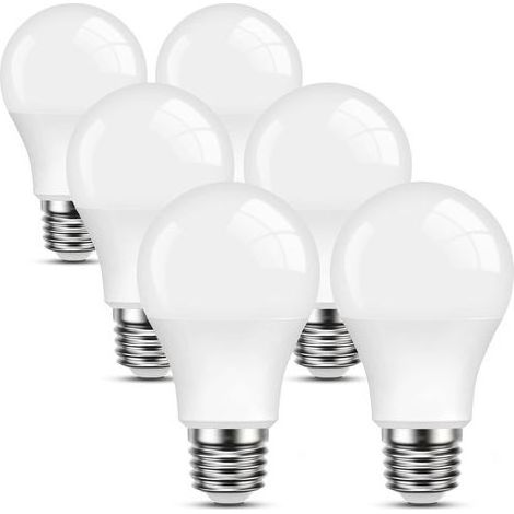 Lot de 6 Ampoule LED E27 Blanc-Chaud, 9W Equivalent 60W, 2700K Ampoule Standar A60 avec Culot à Vis, Non Dimmable (1/5)