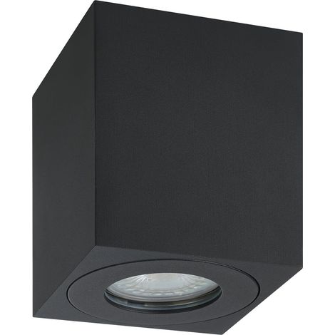 Plafonnier extérieur Torrecola, lampe d'extérieur en aluminium noir (1/5)