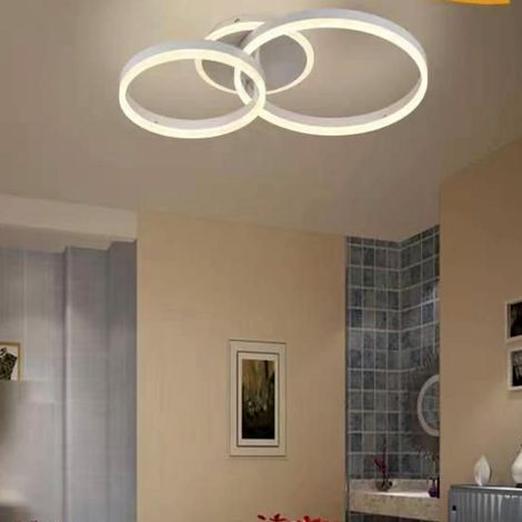 Lampadario LED Plafoniera a soffitto moderno a cerchi 42W Luce calda 3000K (1/2)