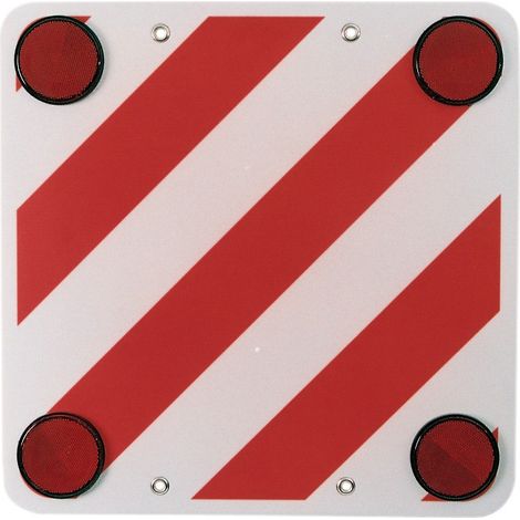 Plaque signale'tique "Charge saillante" avec 4 re'flecteurs 50x50 cm en polypropyle'ne ondule' (1/3)
