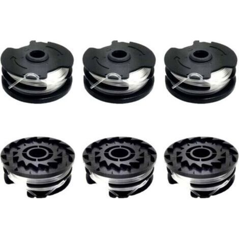 Lot de 6 bobines de fil de rechange pour LIDL Parkside, bobines de rechange pour coupe-bordures LIDL Parkside PRTA 20-Li A1, B2, C3, PRT 550 A1, A3 (1/4)
