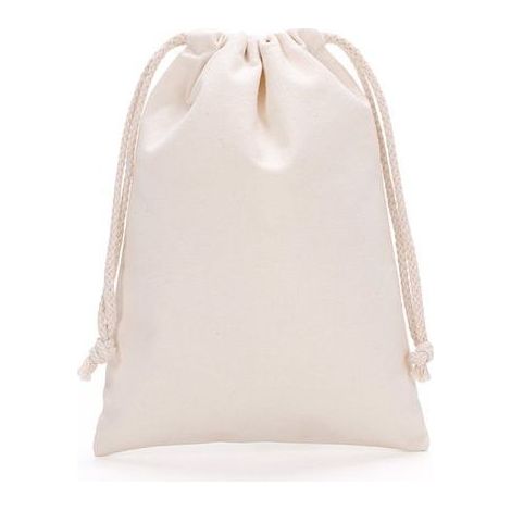 Lot de 10 Pochettes en Coton Naturel à Cordon, 7x10 cm, Sacs de Rangement pour Bijoux, Idéaux pour Mariage et Anniversaire (1/5)