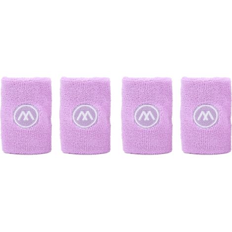 Lot de 2 Bandes Anti-Sueur Poignets Sport Basket Absorbantes, Serre-Poignets Polyester Coton Homme Femme, Violet (1/5)