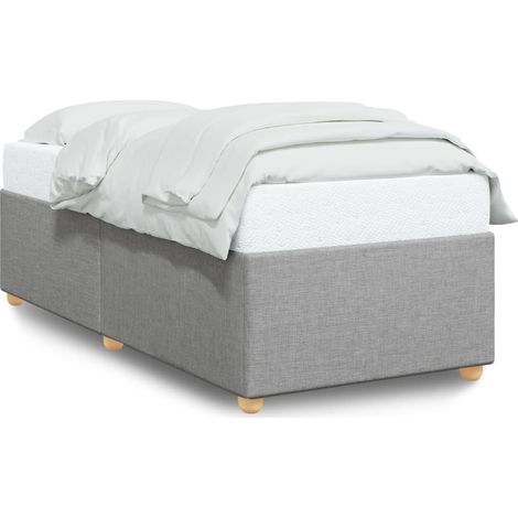 Maison Exclusive - Estructura de cama sin colchón tela gris claro (1/5)
