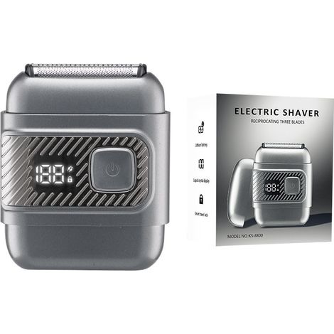Elektrischer Folienrasierer für Männer, IPX6 wasserdicht, kabellos, LED-Display, USB-C-Aufladung, intelligentes LED-Digitaldisplay