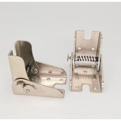 KAFENDAE xtension de pied de table pliante autobloquante à 90 degrés, support d'étagère pliable, télescopique, caché, pour bureau, lit, charnières (Side brake silver) (1/5)