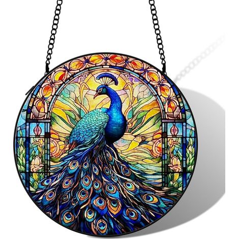Attrape-soleil poisson vitrail 9 cm décoration fenêtre suspendue animal lumineux cadeau femme (1/5)