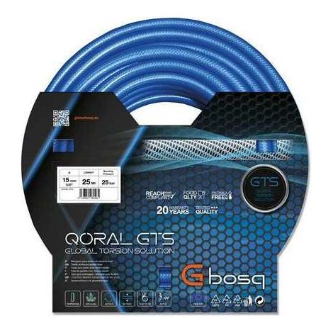 Kit manguera con refuerzo 15MMX25M qoral gts azul GLOBAL BOSQ