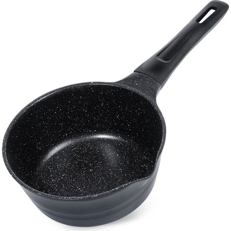 Großer Granit-Topf mit Griff, geeignet für Gas und Induktion, robust und langlebig, 18 cm (1/5)
