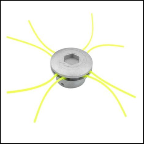 La partie de remplacement de la machine à découper l'herbe est une tête de coupe en aluminium têtes de fil à double arbre à arbre en nylon pour la coupe de coupe et la machine de coupe d'irrigation à (1/4)