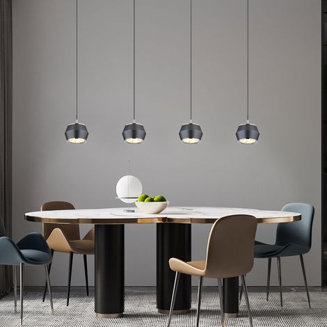 Globo - suspension - Marthy - gris - métal - grande lampe de (1/5)
