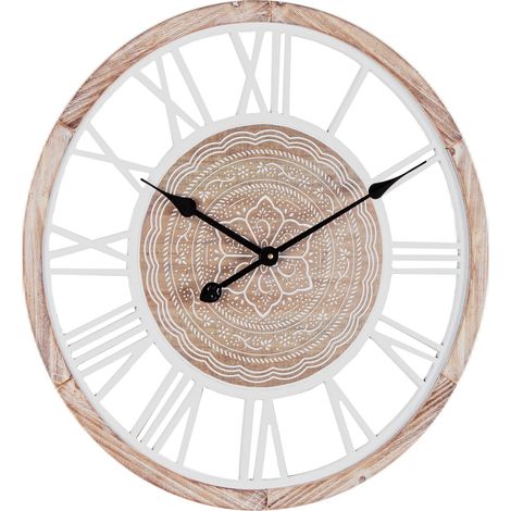 Orologio da parete in acciaio a batteria "Ticking" Ø 60x6 cm -Naturale (1/4)
