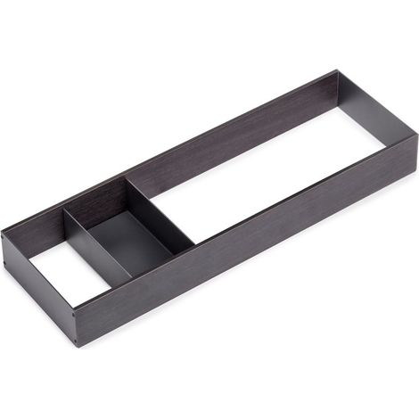 Emuca Schubladenorganisator Orderbox, 150x470mm, Stahl und Holz, Anthrazitgrau (1/5)