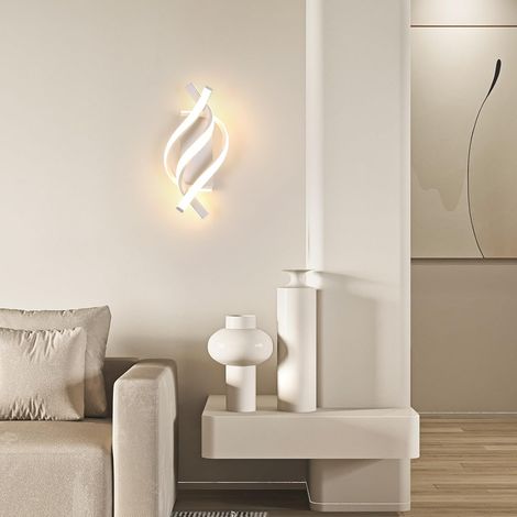 Appliques Murales LED Intérieure, Lampe Murale Moderne pour Chambre, Appliques Murales pour Salon, Escalier, Couloir, Blanc