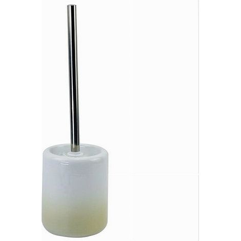 Porta Scopino Arredo Bagno Wc Toilette Bianco Giallo Con Scopino Completo 59905 (1/3)