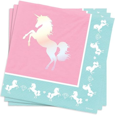 Servietten - Einhorn 33x33cm 20 Stück