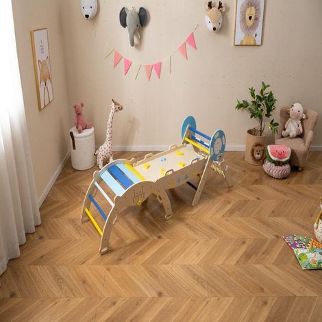 Thème marin en bois de bouleau, développe équilibre et motricité, aire de jeux intérieure 3 en 1 pour enfant dès 1 an (1/2)