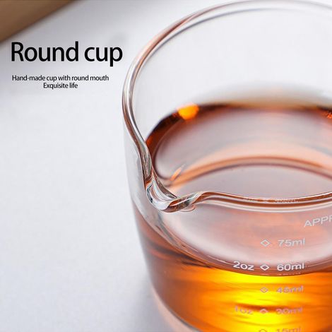 Milchmessbecher mit Henkel, transparenter Skala, Glasmilchbecher zum Backen und Kochen (1/3)