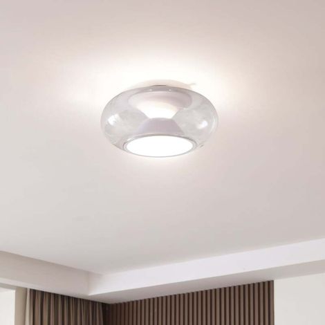 [GEBRAUCHT] B-Ware Lucande LED-Deckenleuchte Orasa Glas weiß klar Ø 43 cm 21 cm Höhe 1900 lm (1/2)