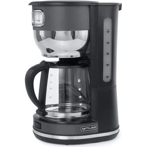 Caffettiera a filtro - MUSE - MS220DG - 10 tazze - 1000W - Grigio/Inox (1/5)