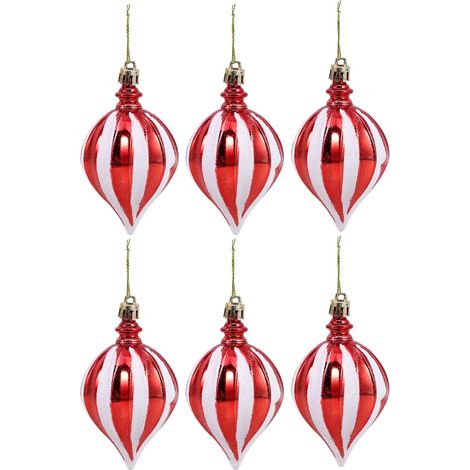 6er-Set Weihnachtsbaumschmuck – Weihnachtsdekoration – Hängende Dekorationen für Zuhause – Weihnachten – Zum Aufhängen an Bäumen und Autos