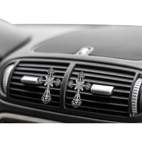 Clip d'aération de voiture Bling - Clip de parfum de voiture de, de parfum désodorisant de sortie d'air, breloque de clip d'aération de, accessoires de Bling pour femmes (1/5)