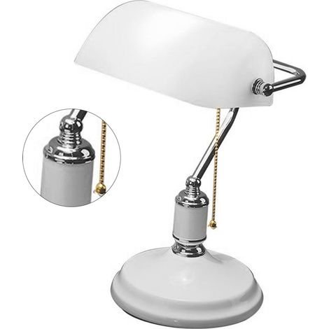 Weiße Nachttischlampe, trendige und kreative Schreibtischlampe, Retro-Tischlampe für Kinder, europäischer Stecker. (1/5)