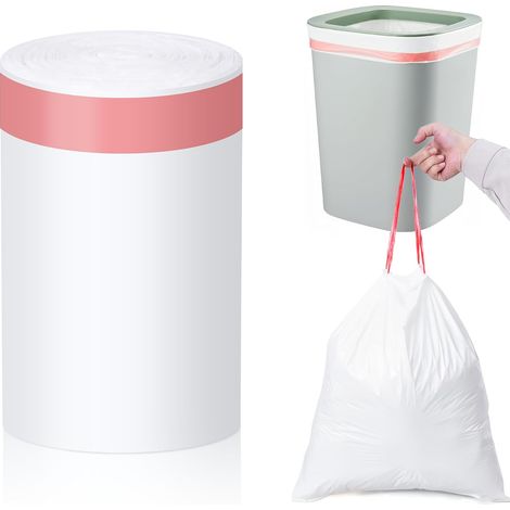100 Sacs Poubelles 30L 50x60cm Résistants Avec Liens Coulissants (1/5)