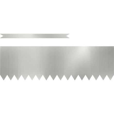 Bordure de Pelouse 30 pcs Argent 100 x 0.05 x 20 cm