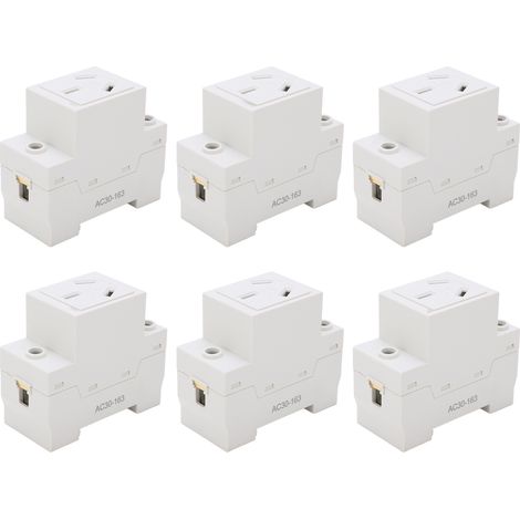 6-teiliges modulares Steckdosen-Führungsschienensystem, 3-polig, 250 V, Industriesteckdose für Elektrogeräte, AC30-163, 16 A (1/5)