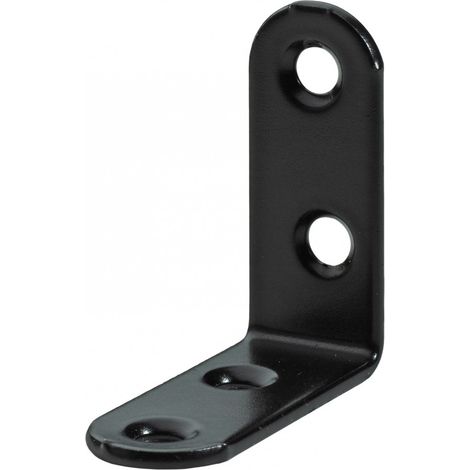 Equerre de chaise en acier époxy, HETTICH, l.40 mm noir