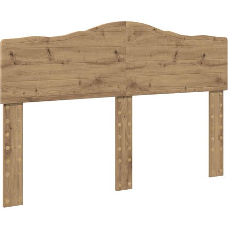 Cabecero Roble artesanal Madera contrachapada vidaXL