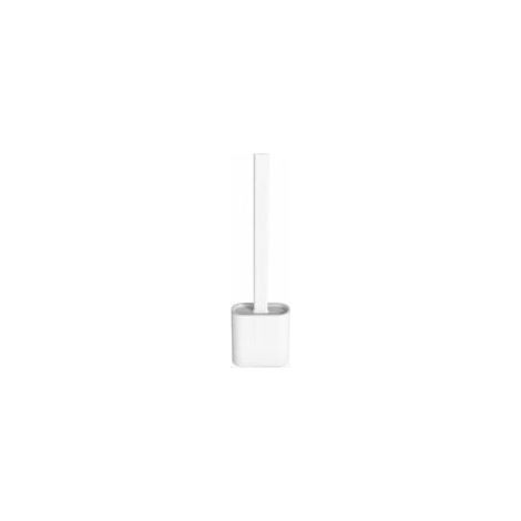 TOILET BRUSH : Brosse WC Ultra Hygiénique en Silicone Flexible Blanc - Crezuo (1/4)