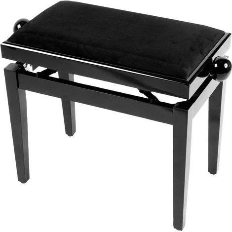 Quiklok PB010BK banqueta de piano ajustable negra confortable
