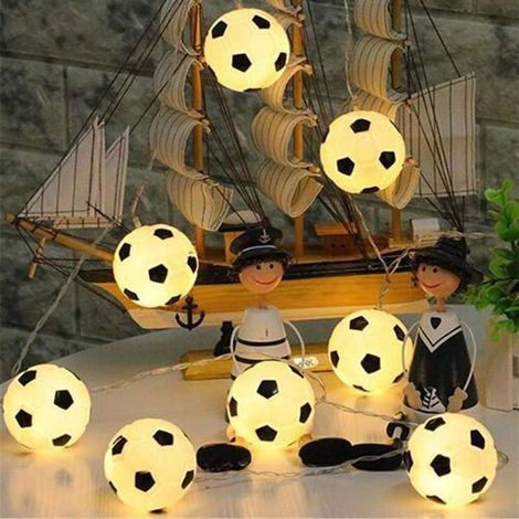 Guirlandes Lumineuses 20LEDs Football Décoration -Moderne Boules Modélisation Intérieur Décoration Blanc Chaud Lumière 3M/6.56ft (1/5)