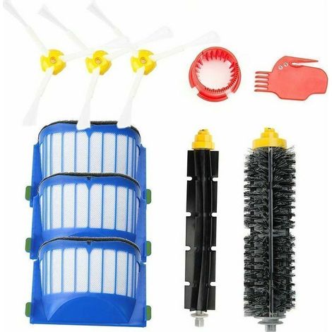 Kit entretien Roomba série 600 Entretien robot Brosse + filtres, compatible 605/610/620/650 Propriétaires de Roomba série 600 (1/4)